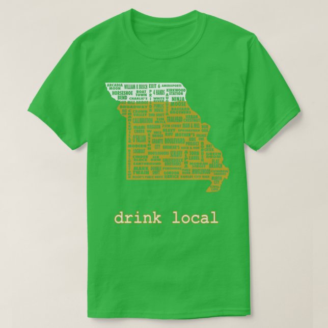 T-shirt Boire Local Chemise de bire Missouri classique (Design devant)
