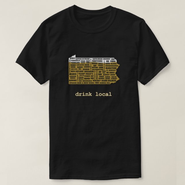T-shirt Boire local (PA) essentiel (Design devant)