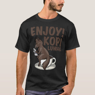 T-shirt Boire Mes Poops Femmes Café Cat kopi luwak Amour 1