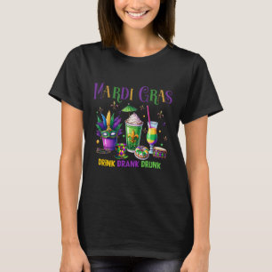 T-shirt Boire mignonne Boire Drunk Funny Mardi Gras Day Dr