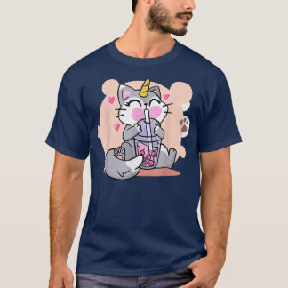 T-shirt Boire mignonne Kawaii Boba Chat Bubble Anime Japan