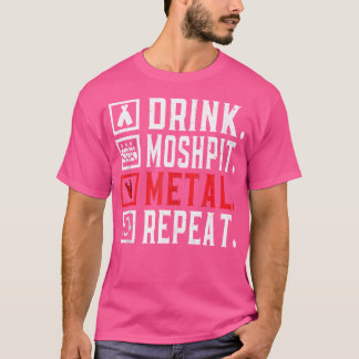 T-shirt Boire Mosh Pit Metal Repeat Concert Festival Lourd