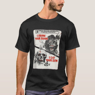 T-shirt Boire sang classique Halloween Monster Poster Horr