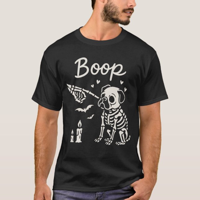 T-shirt Boire Skeleton Chien & Main (Devant)