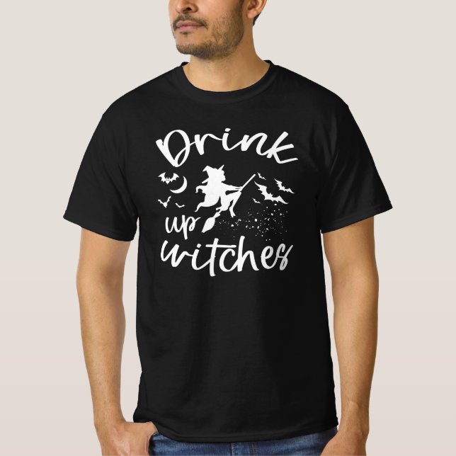 T-shirt Boire Up Witchers - drôle idée cadeau halloween (Devant)