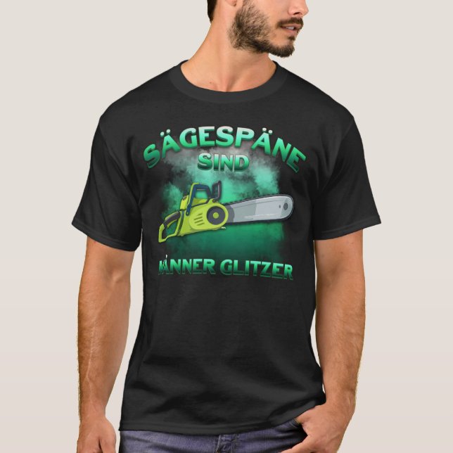 T-shirt Bois à bois ouvrier scie à tronc (Devant)