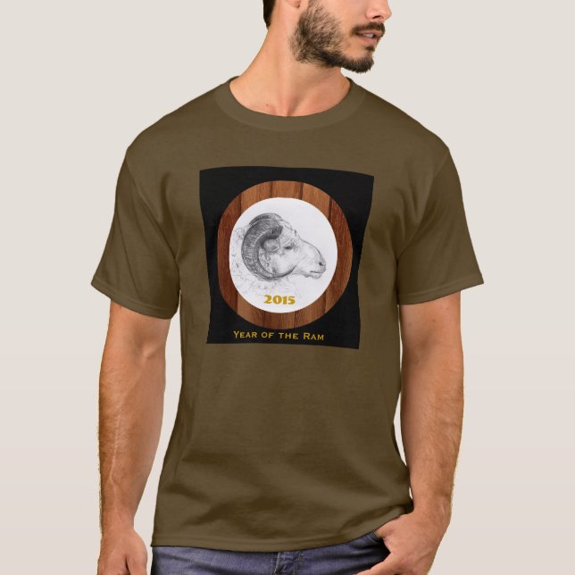 T-shirt Bois chinois bélier Année Zodiac Hommes Tee 2 (Devant)