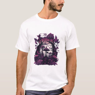 T-shirt Bois de champignons Whimsigoth Witchy sérigraphie