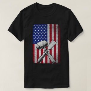 T-shirt Bois de charpentier américain Drapeau