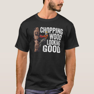 T-shirt Bois de sciage à l'air bon bûcheron