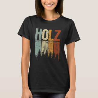 T-shirt Bois de scie à tronçonneuse Arbres de forêt Bâton 