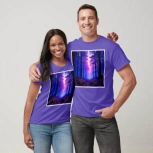 T-shirt Bois du Crépuscule Pourpre : Art Surréaliste