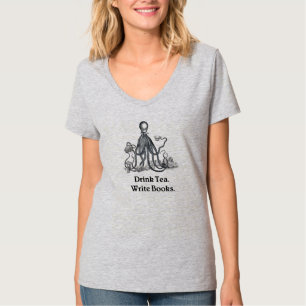 T-shirt Bois du thé. Écrivez des livres. Vinatpus Gentle