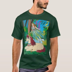 T-shirt Bois et l'eau scène de l'aviation de fée et unico