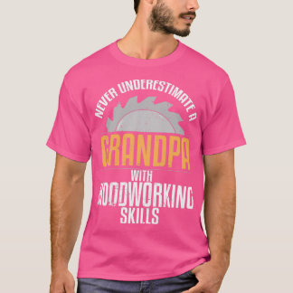 T-shirt Bois Famille Grand-Père Ne Sous-Estime Jamais Ski