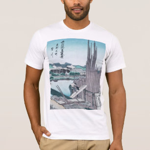 T-shirt Boisage japonais Ukiyo-e de construction par