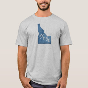 T-shirt Boise, Idaho Wood Grain