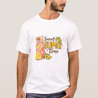 T-shirt Boisson aquarelle de l'été doux