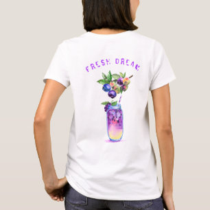 T-shirt Boisson Cool de jus de bleuet frais - Cocktail d'é