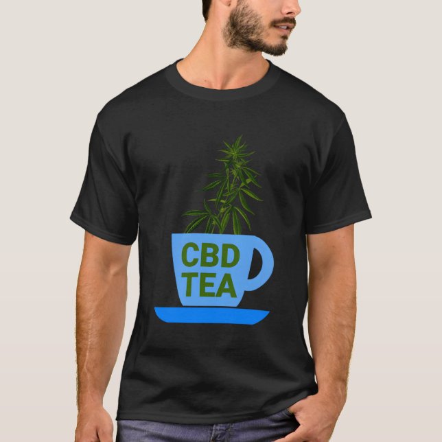 T-shirt Boisson De Thé Cup Cbd Oil Cbd Tea (Devant)