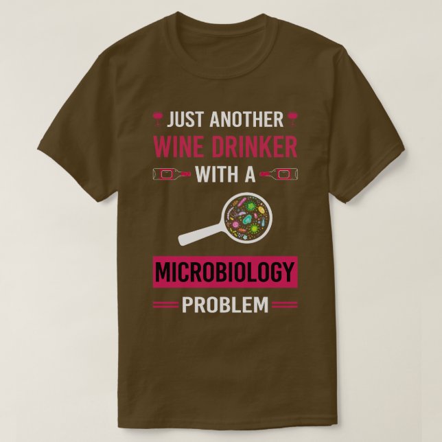 T-shirt Boisson de vin Microbiologie Microbiologiste (Design devant)