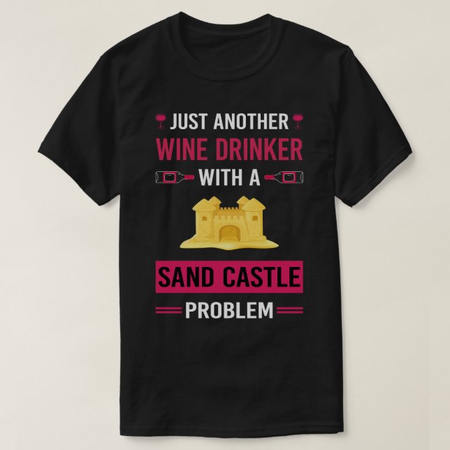 T-shirt Boisson de vin Sand Castle (Design devant)