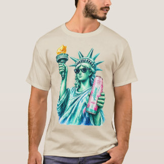 T-shirt Boisson énergisante de barbe à papa Preppy Statue