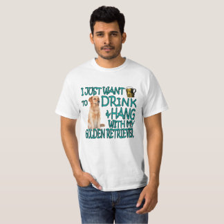 T-SHIRT BOISSON ET COUP AVEC MON CHIEN DE GOLDEN RETRIEVER