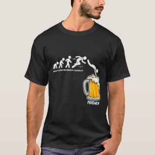 T-shirt Boisson féminine de bière du lundi au vendredi Drô