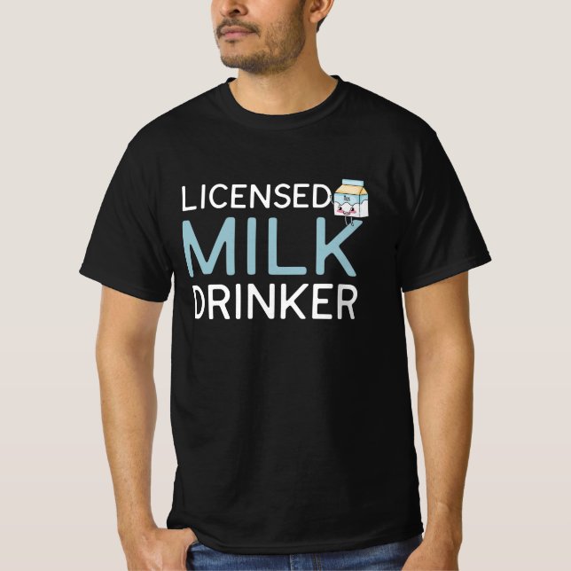 T-shirt Boisson Lait Autorisé, Petit-Déjeuner Boîte Lait C (Devant)