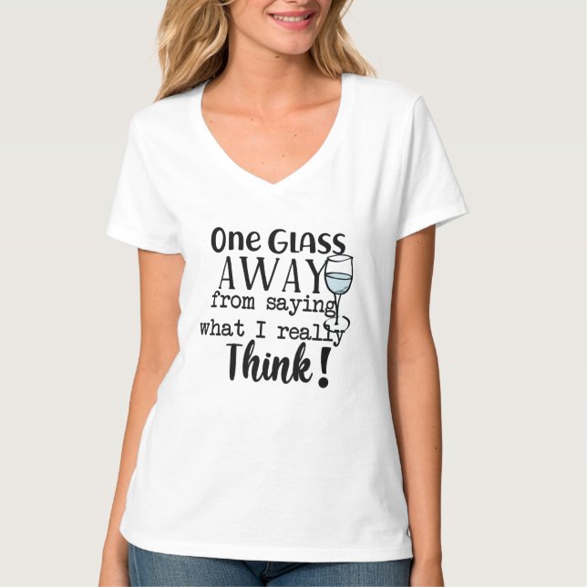 T-shirt boisson mignonne vin parler votre esprit blague dr (Devant)