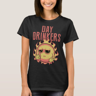 T-shirt Boissons de jour Boire Sun Bière Alcool Boire Bièr