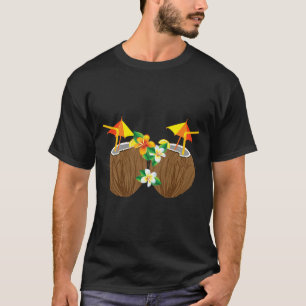 T-shirt Boissons de noix de coco cool Breast Funny Palm Tr