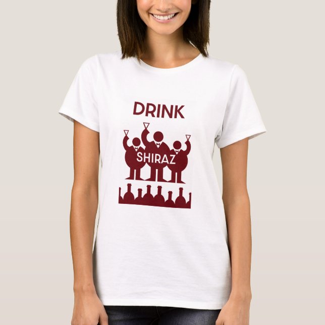 T-shirt Boissons de vins de Shiraz (Devant)