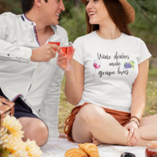 T-shirt Boissons De Vins Rendre Les Amateurs De Raisins Dr