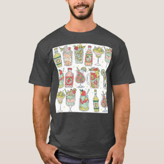T-shirt Boissons d'été Clipart Images Boire Clip Art Illus
