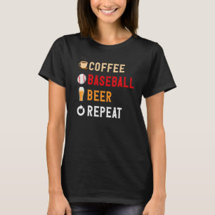 T-shirt Boissons Lover Drôle Café, Baseball, Répétition De