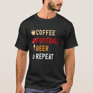 T-shirt Boissons Lover Drôle Café, Football, Répétition De