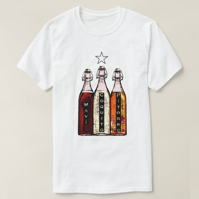 T-shirt Boissons traditionnelles Porto Rico (Design devant)