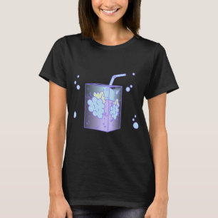 T-shirt Boîte à jus de raisin Lilac Kawaii Fairy Kei Haraj