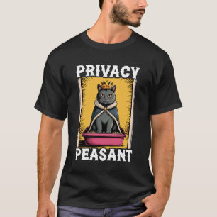 T-shirt Boîte à litière pour chat mignonne paysanne privée
