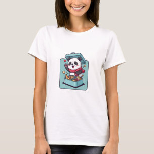 T-shirt Boîte à lunch Panda Heureux