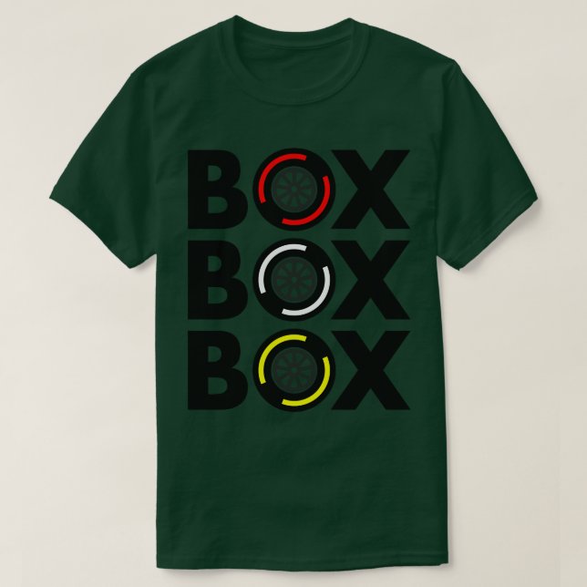 T-shirt Boîte Box Box F1 Tire Compactée Conception (Design devant)