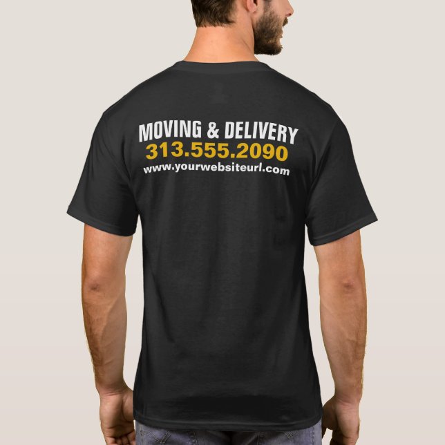 T-shirt Boîte Camion Moving Hauling Livraison Société  (Dos)