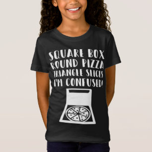 T-Shirt Boite de Carré de pizza amusante Pizza ronde - Tri