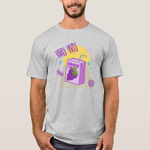 T-shirt boîte de jus de raisin japonais des années