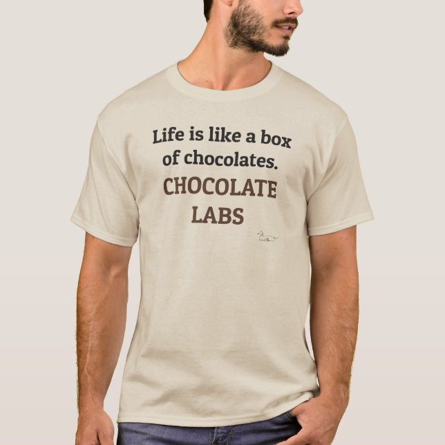 T-shirt Boîte de laboratoires de chocolat (Devant)