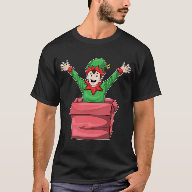 T-shirt Boîte de Noël Elves (Devant)