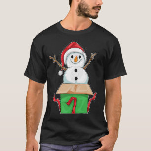 T-shirt Boîte de Noël Snowman