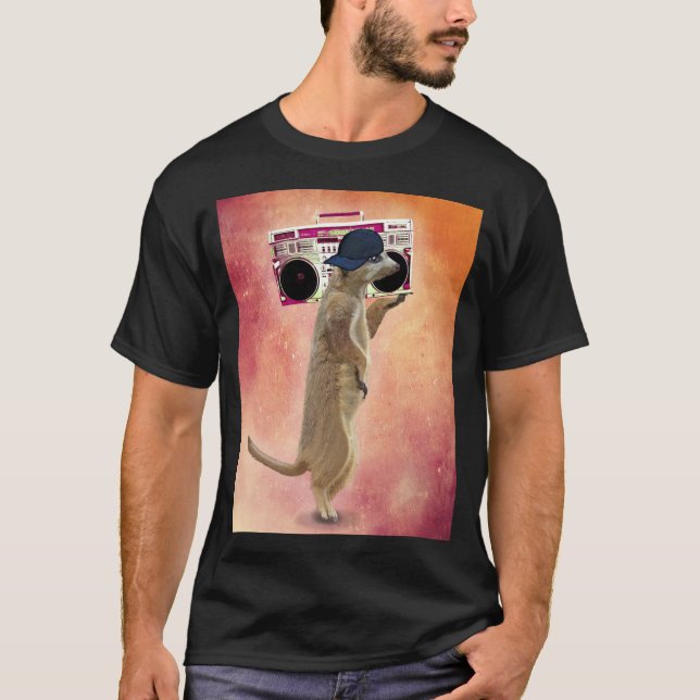 T-shirt Boîte de rangement Meerkat et Boom (Devant)